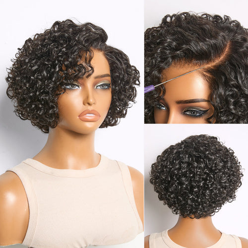 ✨Mature Bouncy Curl C-Part Glueless HD Lace Wig