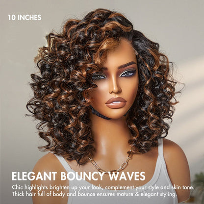 ⚡ Final Hours – Mature Bouncy Curl C-Part Glueless HD Lace Wig