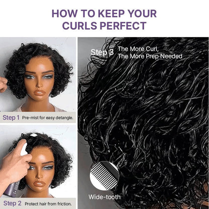 ✨Mature Bouncy Curl C-Part Glueless HD Lace Wig