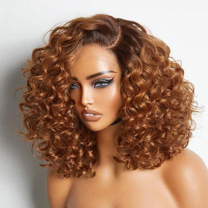Mature Bouncy Curl C-Part Glueless HD Lace Wig