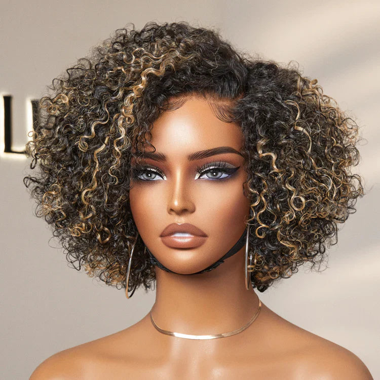 ✨Mature Bouncy Curl C-Part Glueless HD Lace Wig