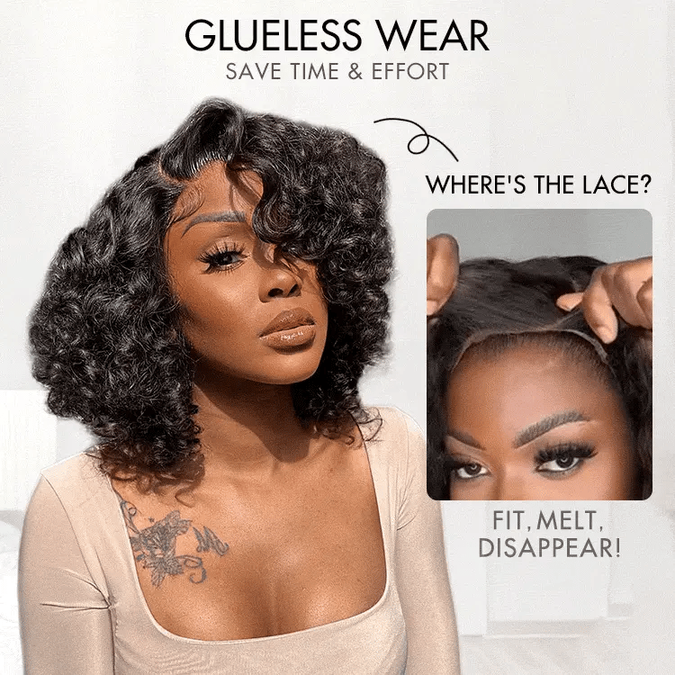 ✨Mature Bouncy Curl C-Part Glueless HD Lace Wig
