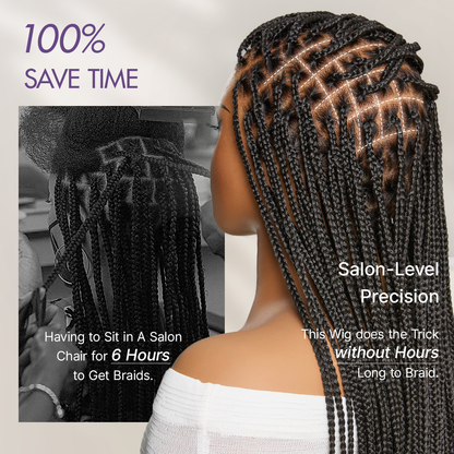 Real Scalp Knotless Braided Wig – Lightweight Fit