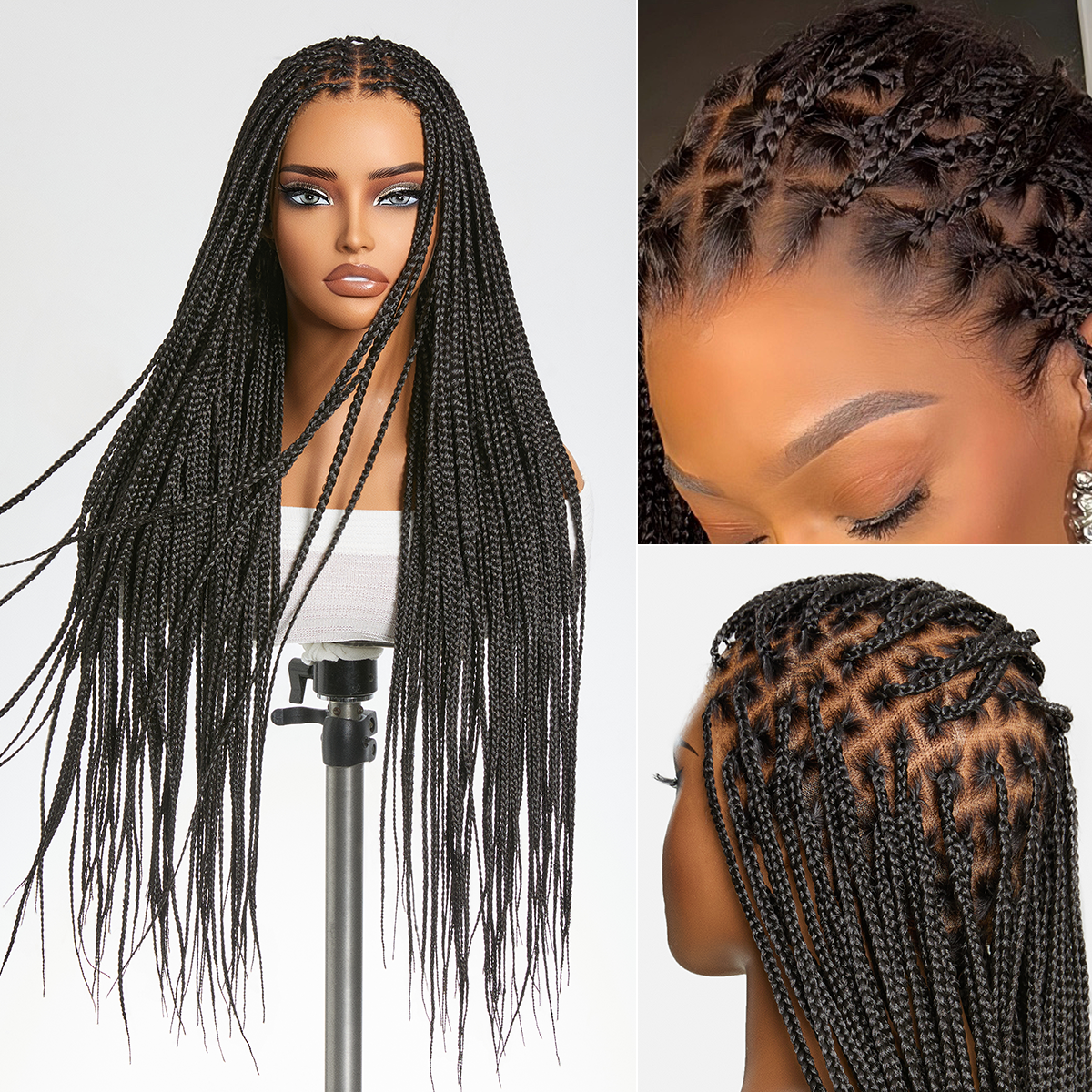 Real Scalp Knotless Braided Wig – Lightweight Fit