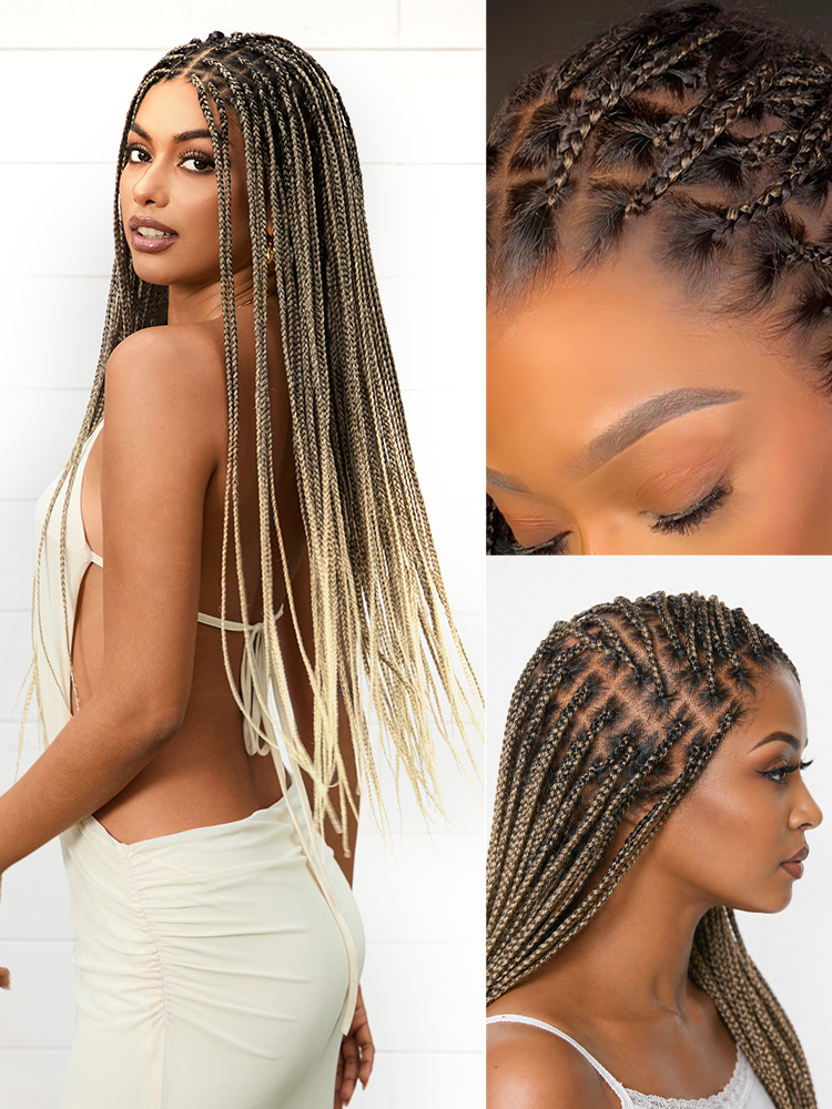 Real Scalp Knotless Braided Wig – Lightweight Fit