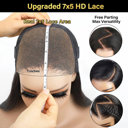 ✨ Wear & Go Glueless Straight Lace Wig – Beginner Friendly