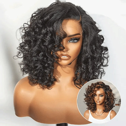 ✨Mature Bouncy Curl C-Part Glueless HD Lace Wig