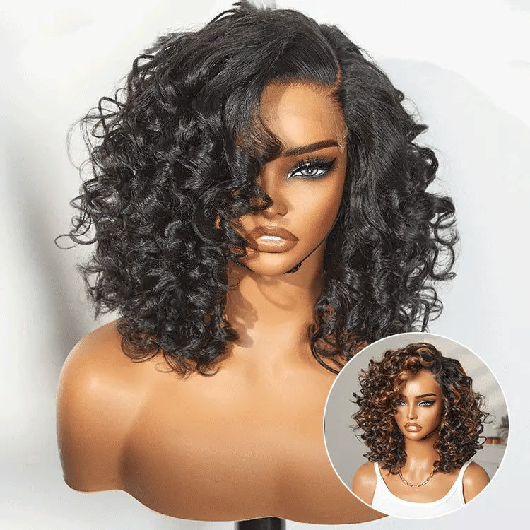 ⚡ Final Hours – Mature Bouncy Curl C-Part Glueless HD Lace Wig