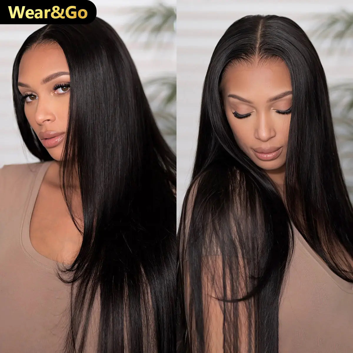 ✨ Wear & Go Glueless Straight Lace Wig – Beginner Friendly