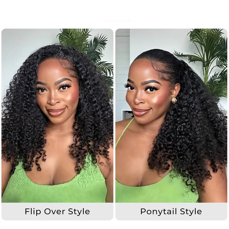 Kinky Curly Half Wig - 250% Density, Glueless