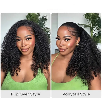 Kinky Curly Half Wig - 250% Density, Glueless