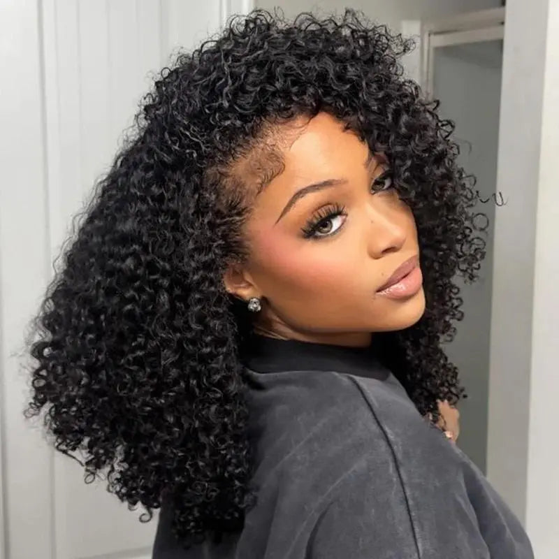 Kinky Curly Half Wig - 250% Density, Glueless