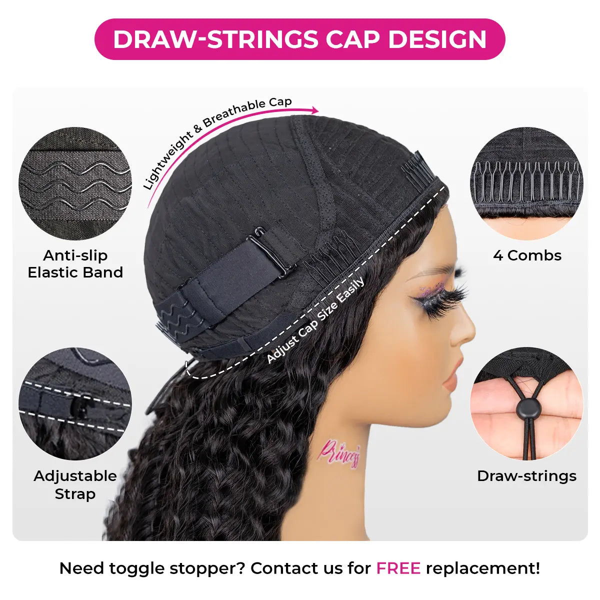 Kinky Curly Half Wig - 250% Density, Glueless
