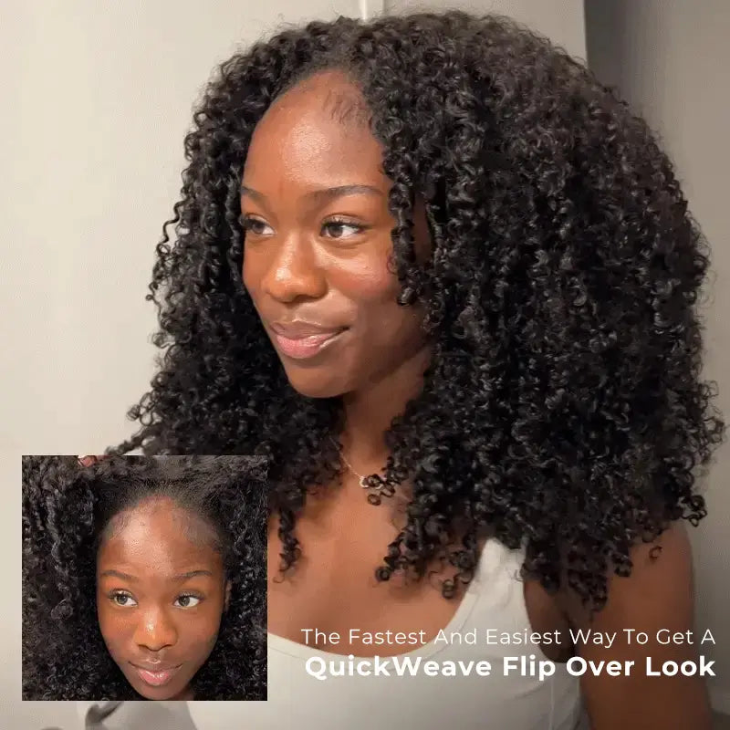 Kinky Curly Half Wig - 250% Density, Glueless