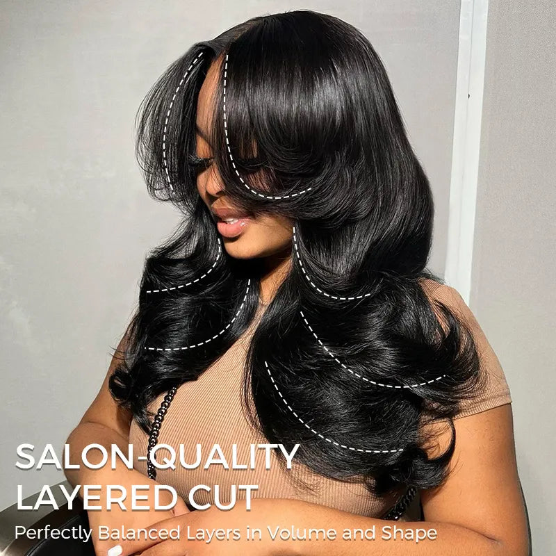 Wear Go Glueless Butterfly Layered Cut Style Loose Body Wave 6×5 13×4 HD Lace Wig Pre Everything